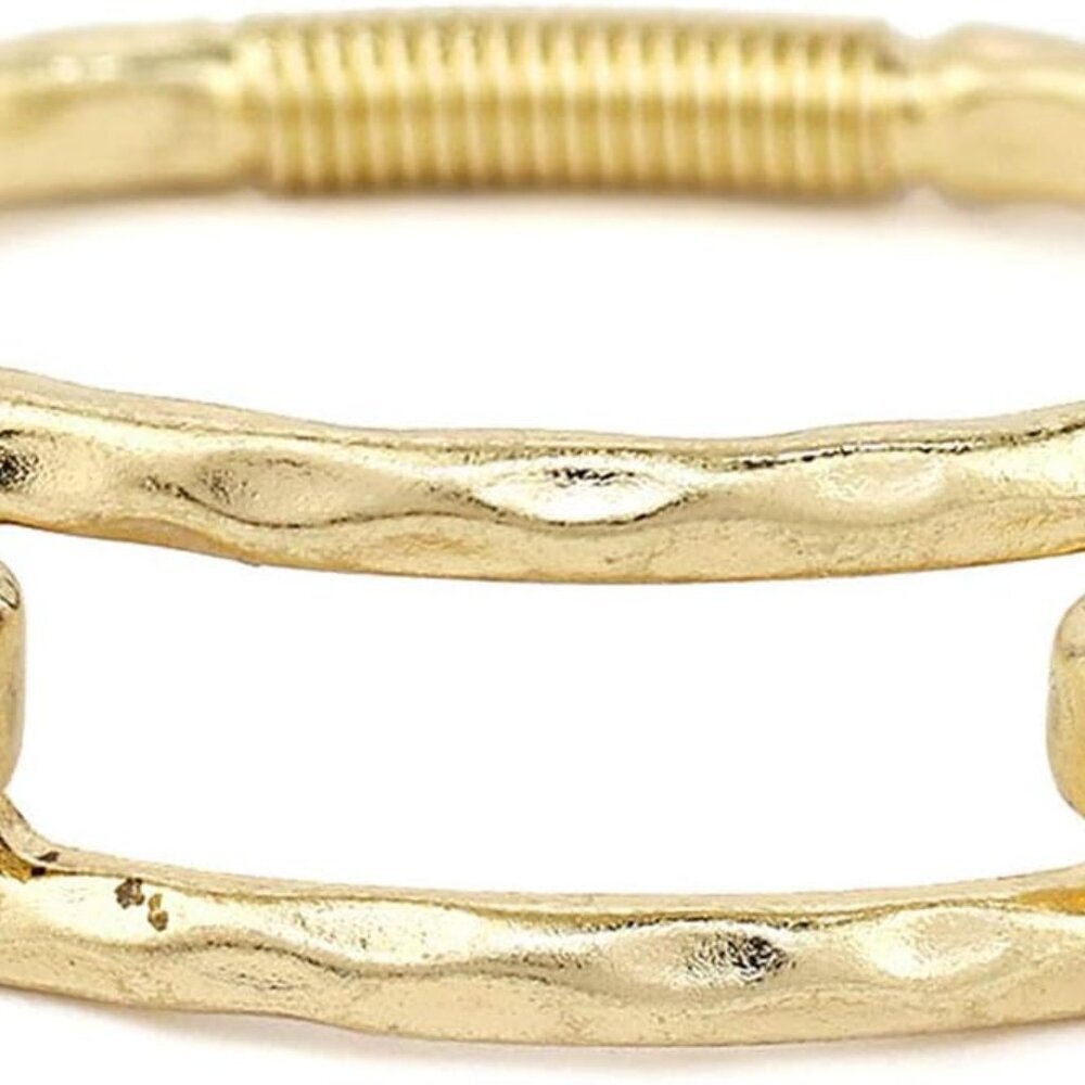 Fashion Bangle Bracelet Metal Gold Silver Tone Worn Jewelry Gift